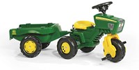 Rolly Toys tracteur John Deere avec remorque - jouet tracteur à pédales