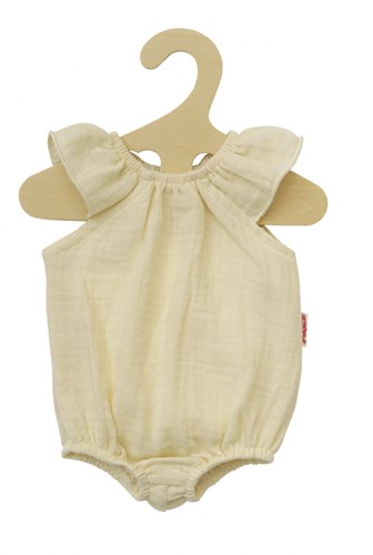 Heless Puppenbody Bio-Baumwolle ecru mit Rüschen 35-45 cm