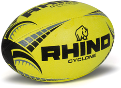 Rhino Cyclone Rugby-Ball Fluo Gelb - Größe 4