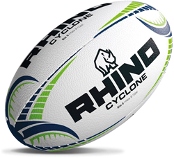 Rhino Cyclone Rugby-Ball Weiß - Größe 4
