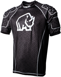 Rhino Rugby Schutzshirt Pro Body Erwachsene schwarz Medium