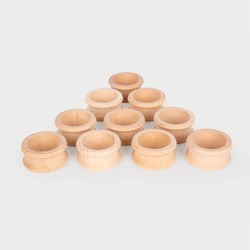TickiT 73905 Hölzerne Serviettenringe 10-teilig