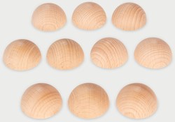 TickiT 73883 Holzhalbkugeln zum heuristischen Spielen, 10-teilig