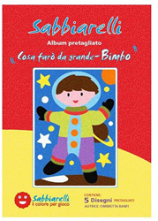 Sabbiarelli album de peinture sur sable garçons 15x20 cm jouet créatif 5 pièces