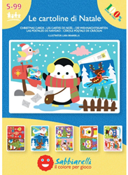 Sabbiarelli album peinture sur sable cartes de Noël 7,5x10 cm 10 pièces kit créatif