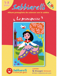 Sabbiarelli album peinture sur sable princesses 15x20 cm 5 pièces jouet créatif