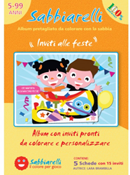 Sabbiarelli album créatif peinture sur sable invitations 15x20 cm 5 pièces