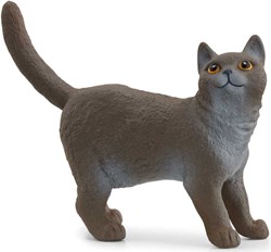 Schleich animal de ferme figurine chat British Shorthair gris 13973