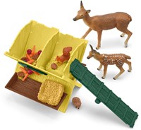 Schleich Waldtiere Spielset FARM WORLD 42658 - Futterkrippe und Figuren-2
