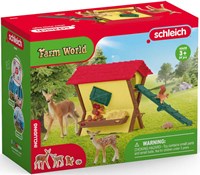 Schleich Waldtiere Spielset FARM WORLD 42658 - Futterkrippe und Figuren