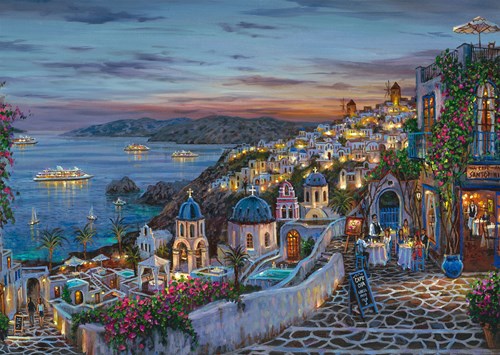 Schmidt Puzzle Santorini Sonnenuntergang 1000 Teile Puzzle Erwachsene