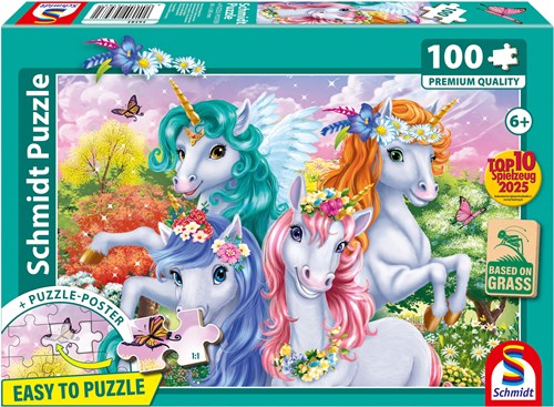 Schmidt Puzzle Einhorn 100 Teile Kinderpuzzle nachhaltiger Karton-2