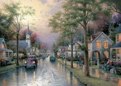 Schmidt Puzzle Kinkade Hometown Morning - 1000 Teile - Landschaft
