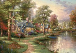 Schmidt Puzzle Hometown Lake - Thomas Kinkade - 1500 Teile - Landschaft
