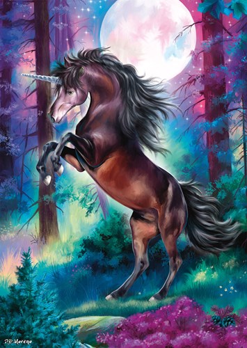 Schmidt Puzzle Einhorn Vollmond 1000 Teile Erwachsene Geschenk