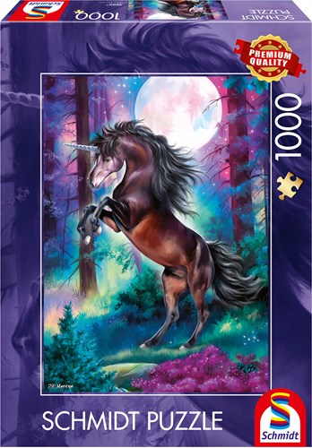 Schmidt Puzzle Einhorn Vollmond 1000 Teile Erwachsene Geschenk-2