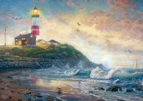 Schmidt Puzzle Leuchtturm der Hoffnung Thomas Kinkade Studios 1000 Teile