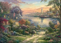 Schmidt Puzzle New England Hafen - Landschaft Puzzle 1000 Teile