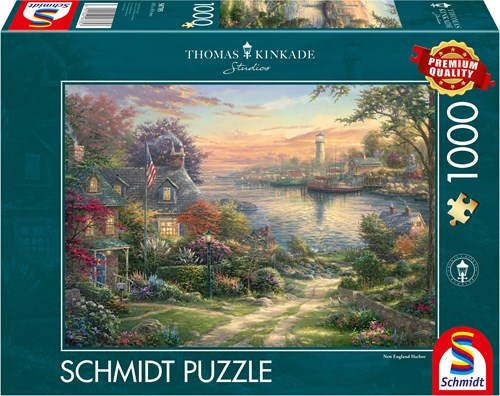 Schmidt Puzzle New England Hafen - Landschaft Puzzle 1000 Teile-2