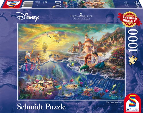 Schmidt Disney Puzzle Kleine Meerjungfrau Arielle 1000 Teile Karton-2