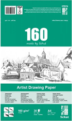 Schut papier à dessin A4 160 g 30 feuilles - bloc de croquis pour enfants