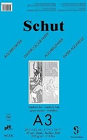 Schut papier aquarelle motif bleu 250g A3 30 feuilles peinture