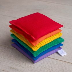 Little Botanic Label Sensorische pittenzakjes - Regenboog - 6 stuks
