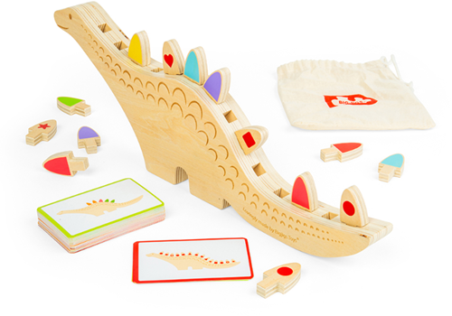 BigJigs Holz Lernspiel Dinosaurier - Montessori Spielzeug Kinder-3