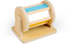Bigjigs Toys Holz-Sensorik-Spinner mit Geräusch und Farbe für Kinder