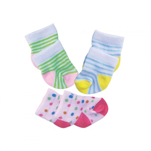 Heless chaussettes poupée - chaussettes colorées pour poupées 28-35cm-2