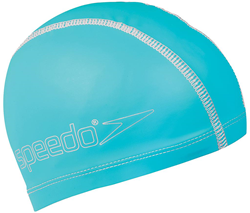 Speedo Schwimmkappe Kinder blau - wasserabweisende Badekappe Polyester