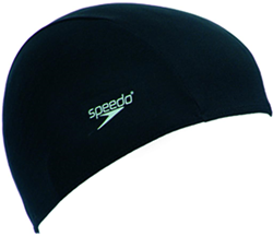 Speedo bonnet de bain polyester junior noir - bonnet de natation confortable