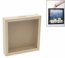 Hobbygroep Spardosenrahmen Holz Dekoration 17x17x3,7 cm