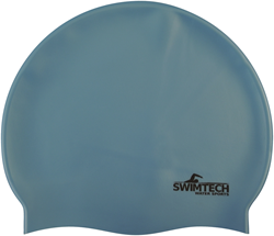 SwimTech Silikon Badekappe Erwachsene himmelblau - Schwimmzubehör
