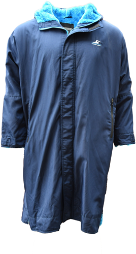 SwimTech Parka Robe manteau imperméable bleu marine large natation