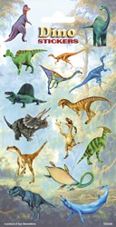 Stickers Dinosaurussen kit créative 15 pièces autocollants dinos colorés