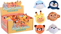 Johntoy balles rebondissantes jouet - Plush Cuties PVC 8 assorties display