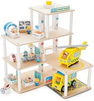 Tidlo hôpital en bois - ensemble de jeu hôpital 30 pièces