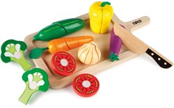 Tidlo set de légumes à couper en bois - jouet éducatif cuisine