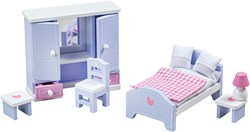 Tidlo chambre de poupée ensemble de meubles en bois rose