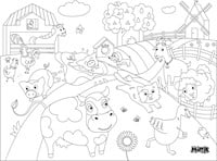 Matta Kids - Boerderij plezier - Herbruikbare Kleur- en Veegplacemat