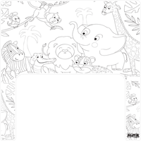 Matta - Jungle Explorer set de coloriage pour chaise haute Ikea Antilop silicone