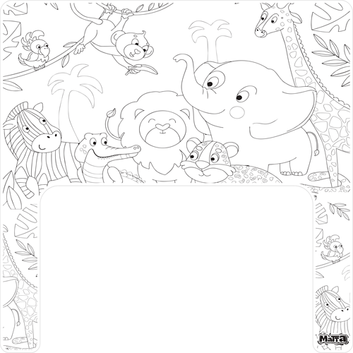 Matta - Jungle Explorer set de coloriage pour chaise haute Ikea Antilop silicone