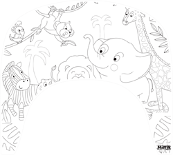 Matta set de coloriage Jungle Explorer pour Tripp Trapp - silicone réutilisable