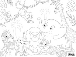 Matta Kids - Jungle Explorer Malunterlage Silikon wiederverwendbar abwischbar
