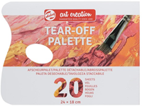 Afscheurpalette Malen Talens Papier 20 Blatt ovales Daumenloch 18x24cm