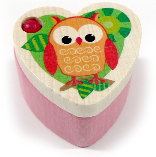 Hess boîte à dents hibou - boîte en bois pour dents de lait-2