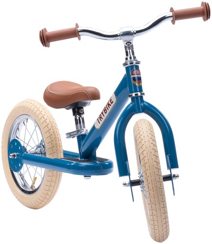 Trybike loopfiets Steel vintage blauw - tweewieler