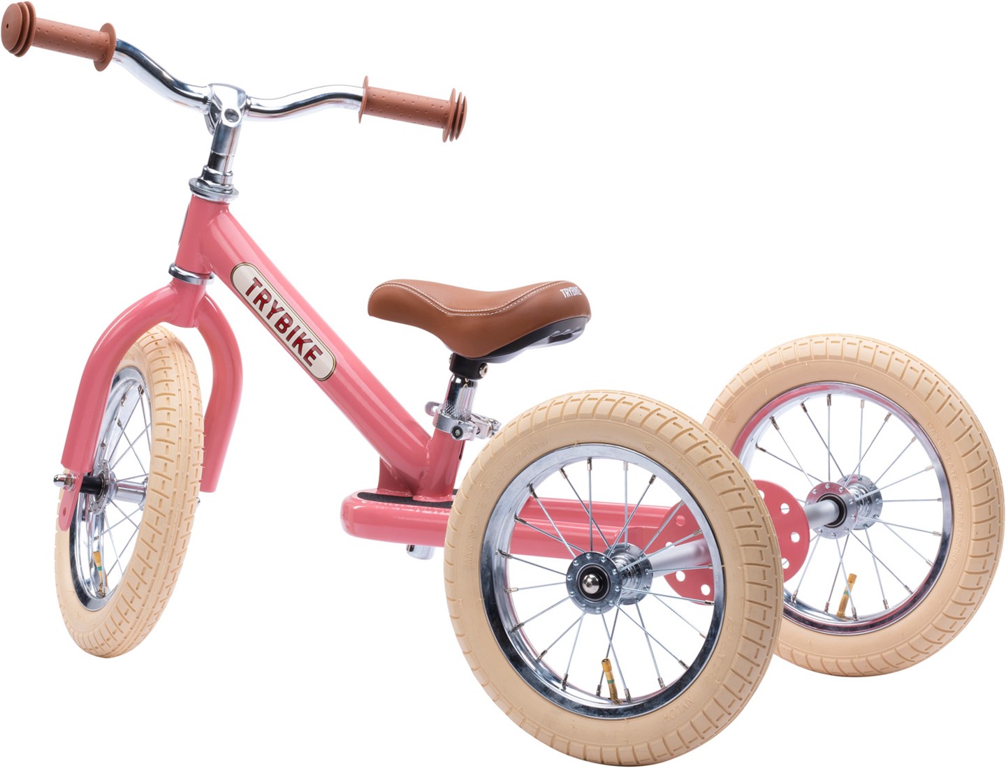 Trybike 2 en 1 tige rose vintage Velo de marche Planet Happy