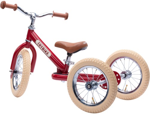 Trybike Laufrad 2-in-1 Steel - Vintage Rot Kinderlaufrad-2